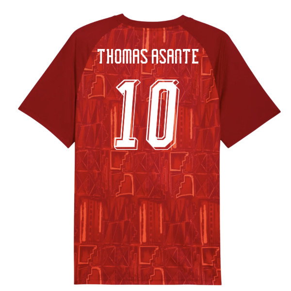 2026-2027 Ghana Warm Up Jersey (Dark Crimson) (Thomas Asante 10)-SoccerKits Hub | Buy Soccer Jerseys Online